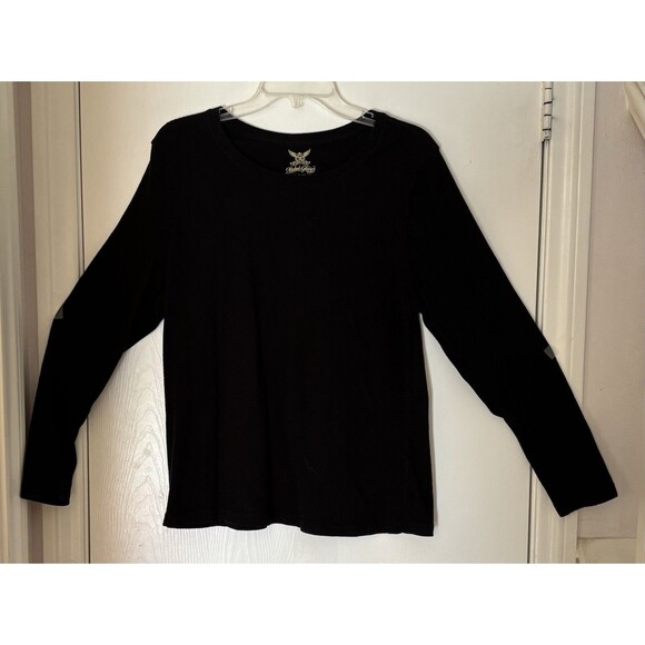 Faded Glory Black Soot Long Sleeve Women's Shirt XL 16-18 - Picture 2 of 8